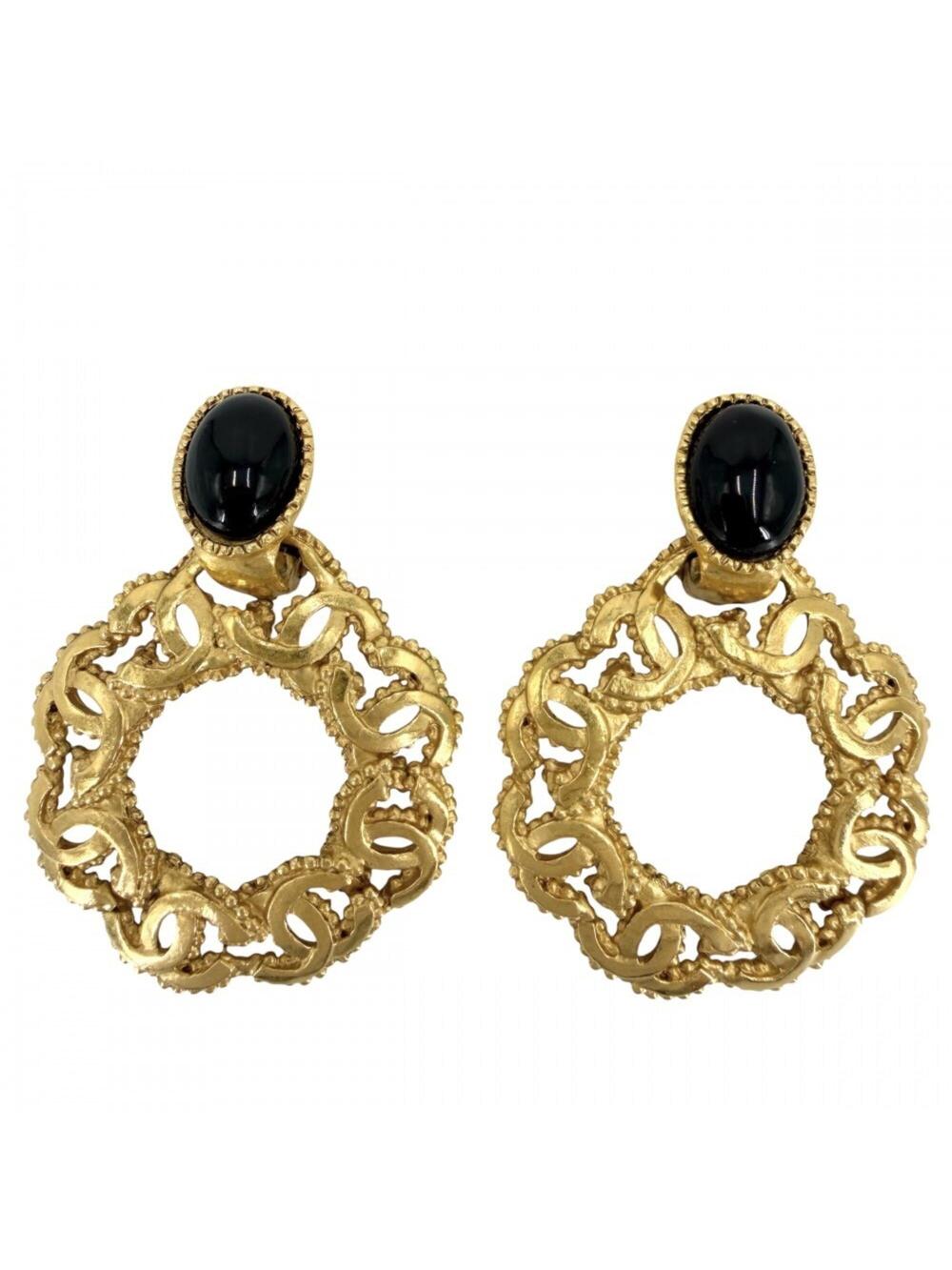 Chanel Cc Logo Clip-On Earrings Gold- #343277C16B